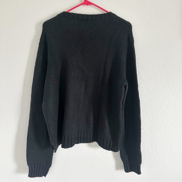 Wooden Ships Good Witch Knit Crew Sweater Top Halloween Black Sz L/XL - Picture 5 of 5